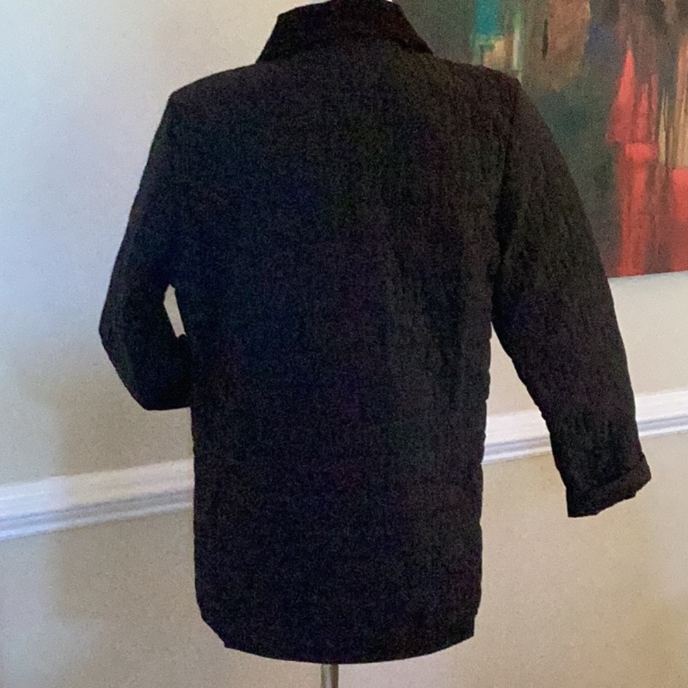 Tommy Hilfiger woven black quilted snap front shirt jacket w/cordu… - Picture 5 of 11
